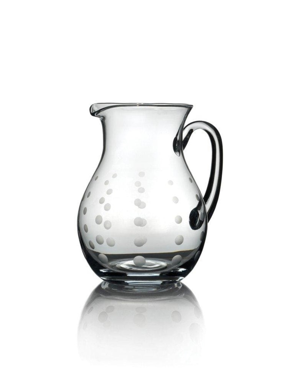 Mikasa Cheers Dot-Pattern Glass Pitcher with Handle